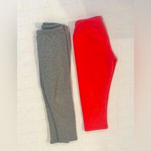 Toddler Girls Cozy fleece lined leggings bundle size 4t